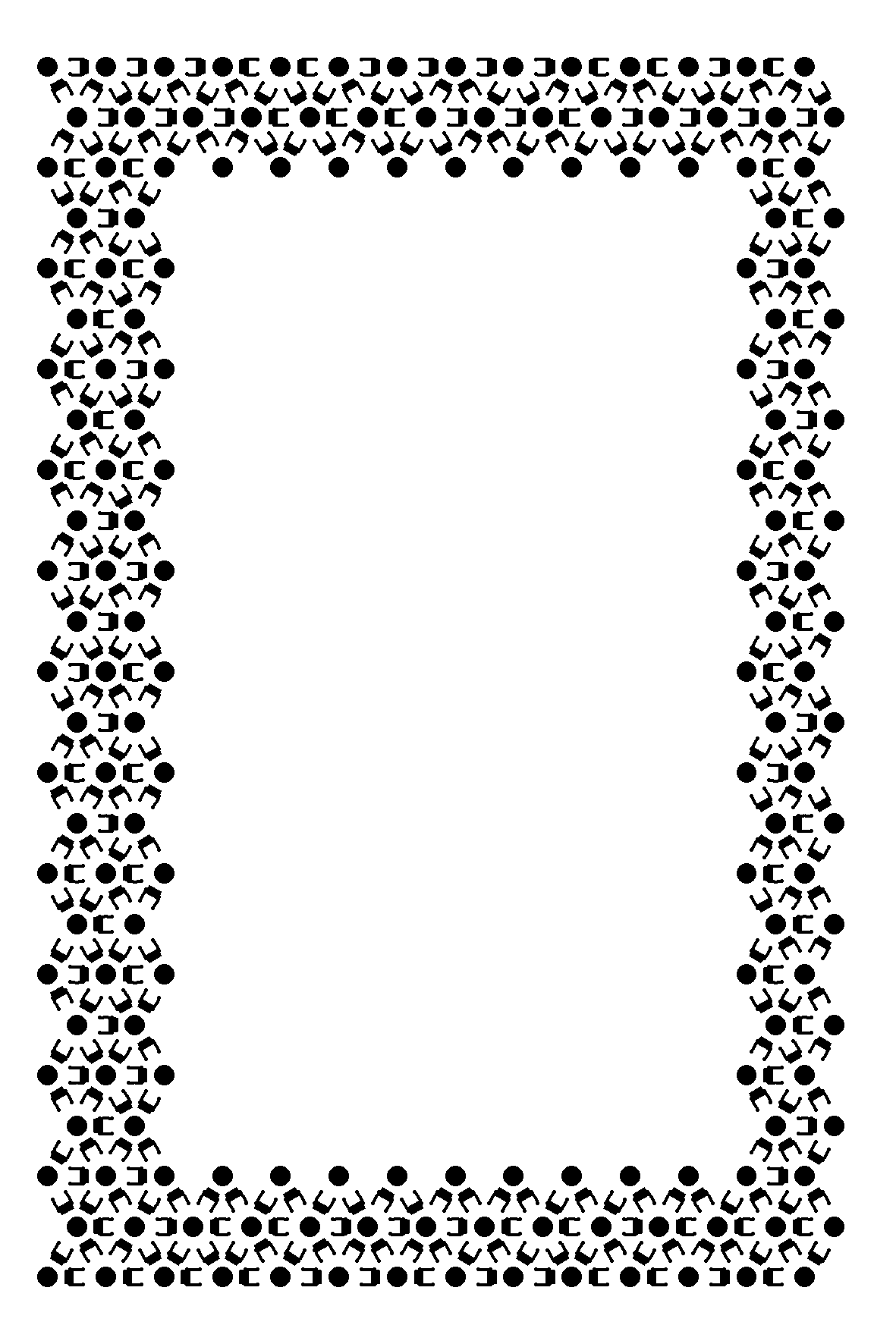 Coded flower-of-life frame, seed 1